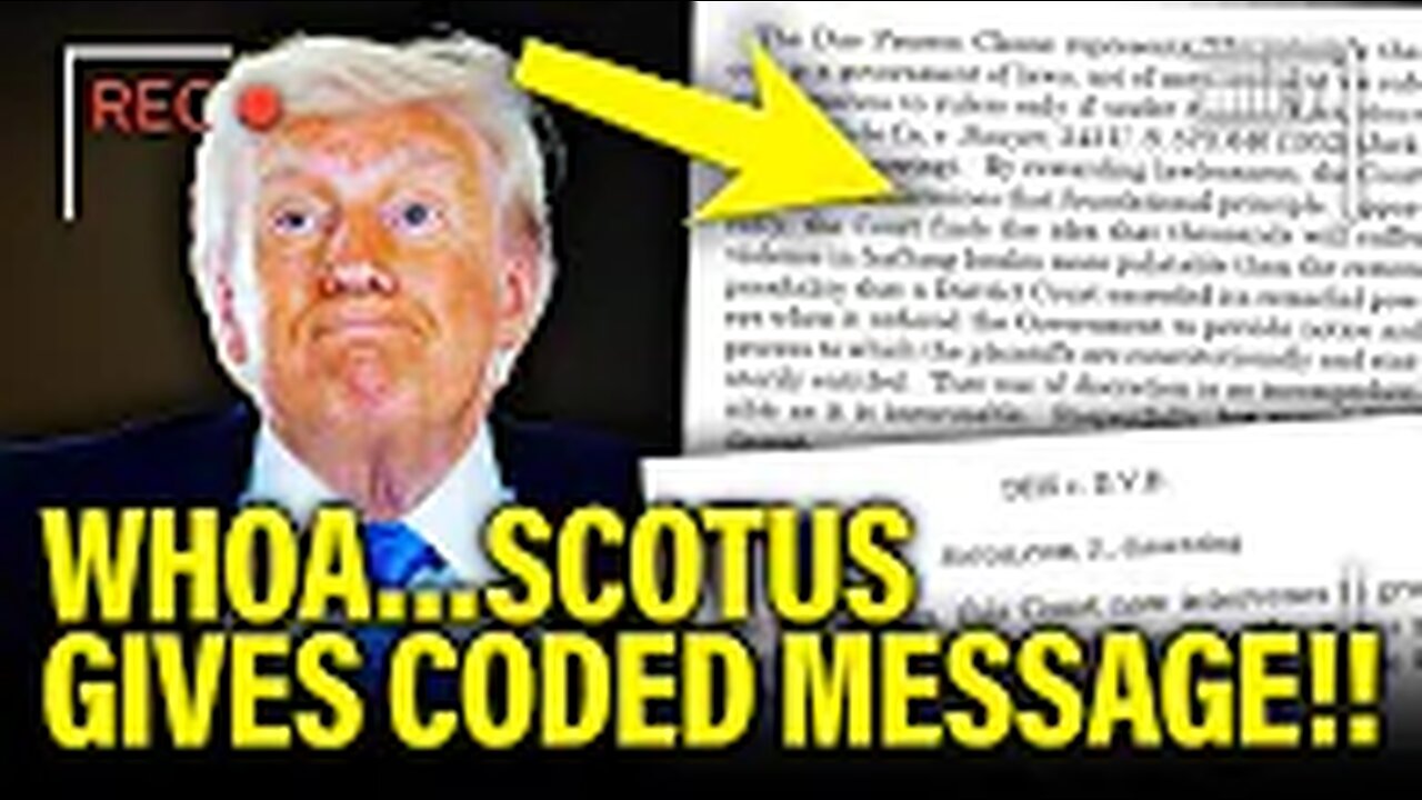 🚨 SCOTUS sends SECRET MESSAGE to STOP TRUMP Order