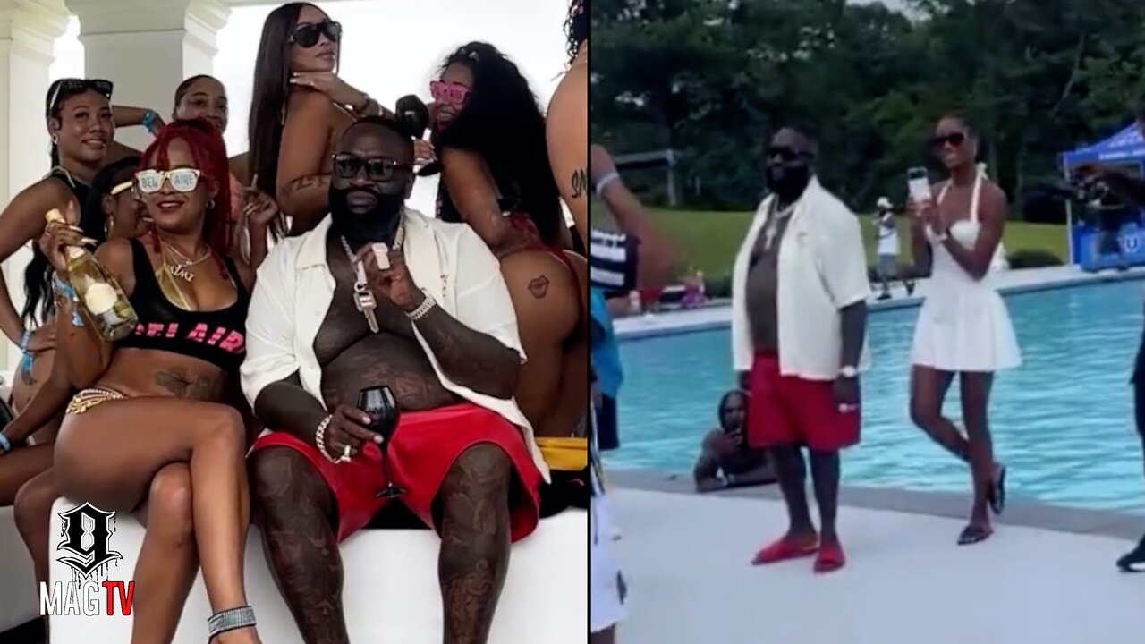 Rick Ross "GF" Jazzma Kendrick Attends His Annual Pool Party! 💦