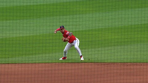 Brayan Rocchio se lució en el campocorto