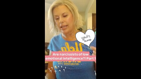 Are narcissists of low emotional intelligence?! Part 1
