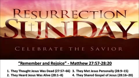 Resurrection Sunday (Easter) 2015 “Remember and Rejoice” - Calvary Chapel Fergus Falls