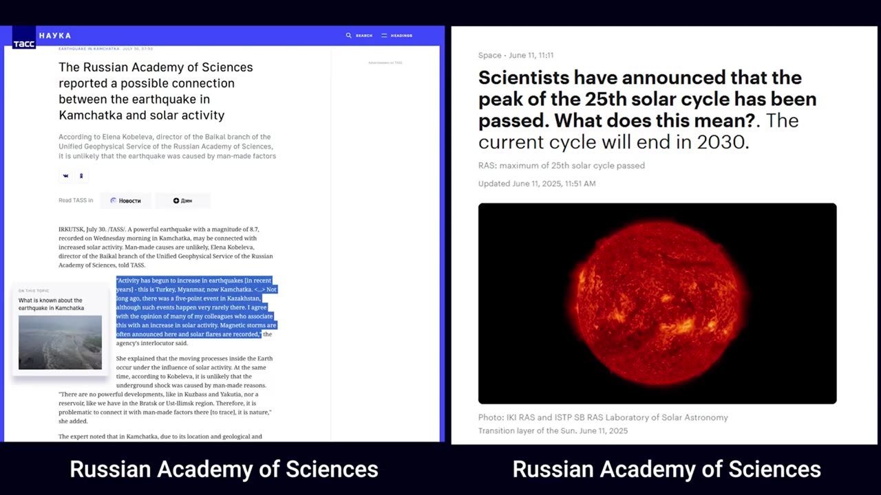 What factors are NOT responsible for the earthquake in Kamchatka?