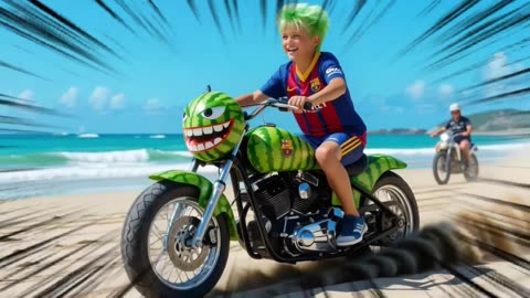 Ronaldo Got ANGRY at Messi's Son... So They Built THIS! 🔥 | Motorcycle Race Showdown