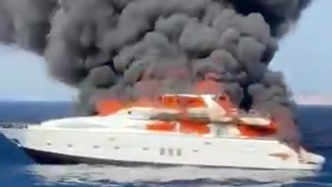 A superyacht near Ibiza erupted in a massive fire