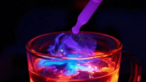 Lava Chemical Reactions #lava #veo3 #asmr #asmrai #satisfying #fruitcutting