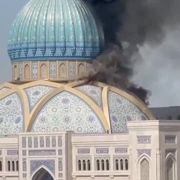🇺🇿🔥 The Center of Islamic Civilization in Tashkent, Uzbekistan, went up in flames