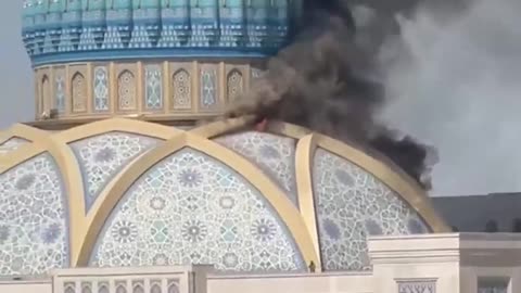 🇺🇿🔥 The Center of Islamic Civilization in Tashkent, Uzbekistan, went up in flames