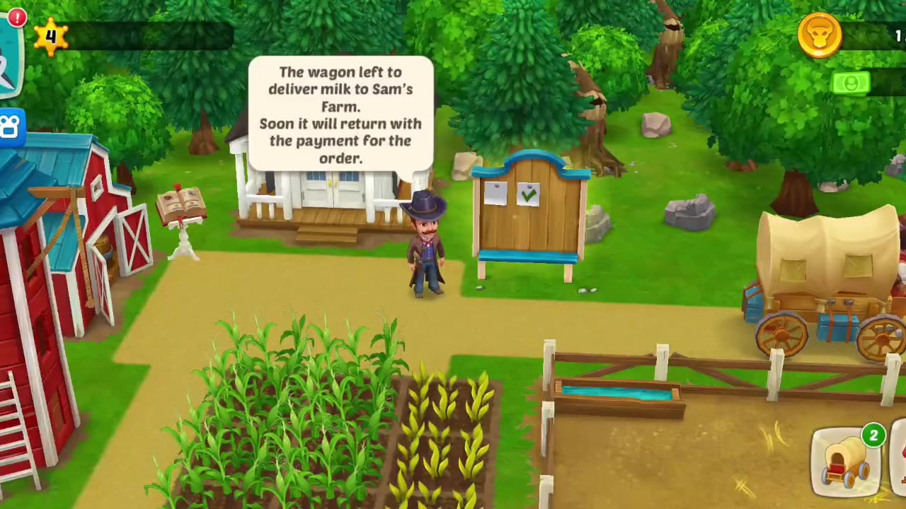 mobile game to plant and harvest crops