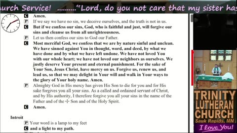 20250720 July 20th LIVE STREAM Church Service Trinity Lutheran Sauk Rapids MN