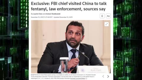 KASH PATEL Visits CHINA to Talk About Fentanyl and Law Enforcement