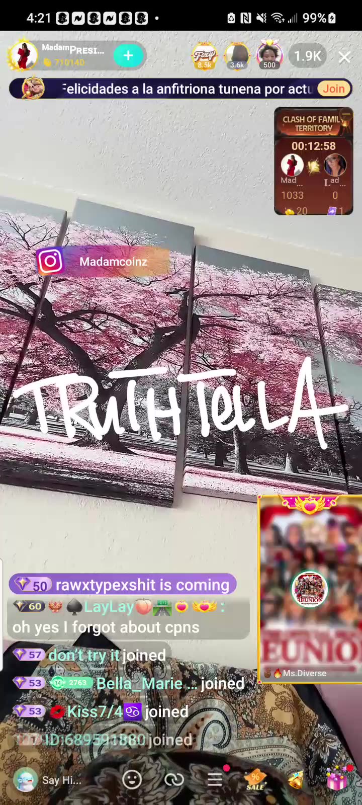 MRS DIVERSE ON MADAM LO LIVE AFTER LEAVING SWEETS2HAVE LIVE WITH EMPRESS PARIS