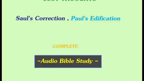 Just Thoughts - Saul's Correction, Paul's Edification (2011) Retro