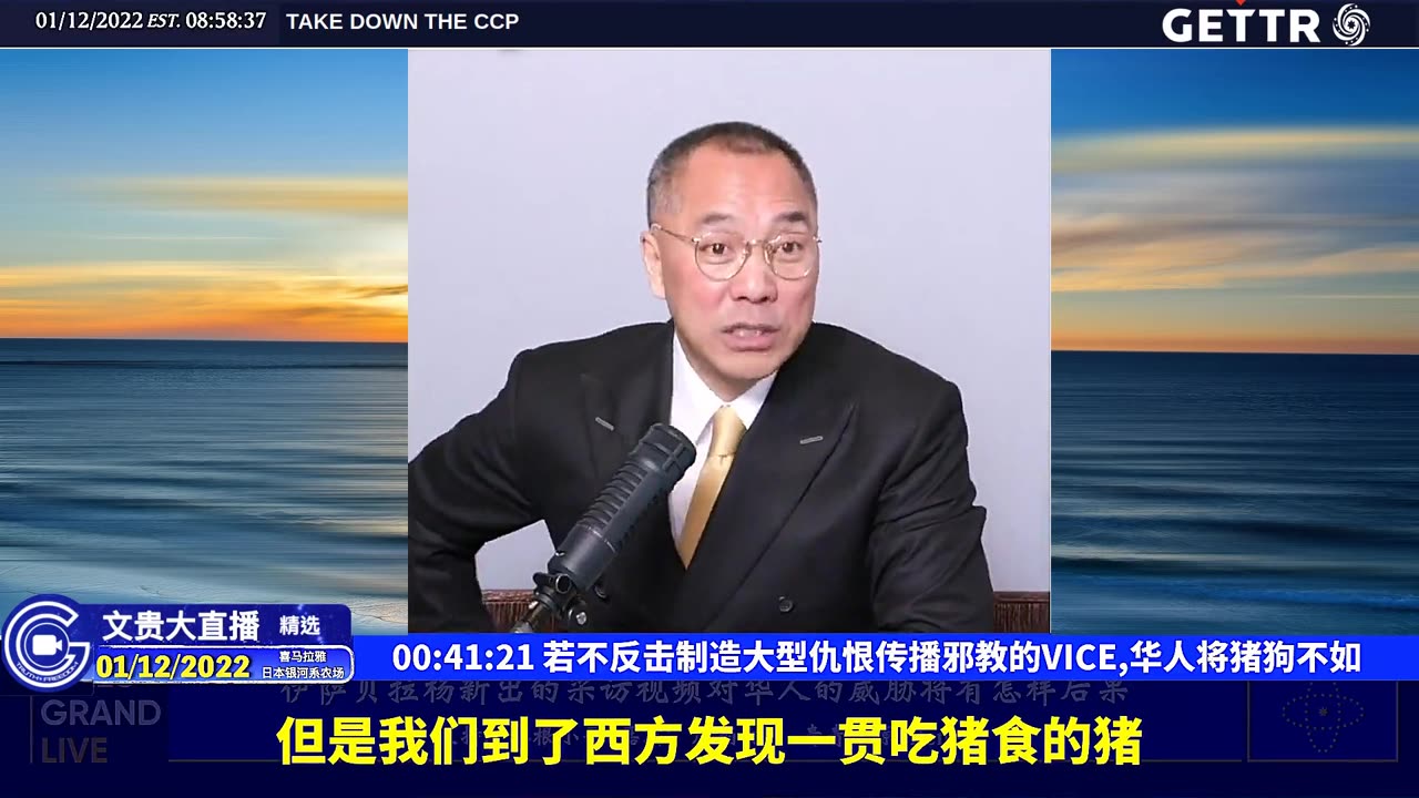 （十）若不反击制造大型仇恨传播邪教的VICE,华人将猪狗不如【2022年01月12日文贵大直播精选】