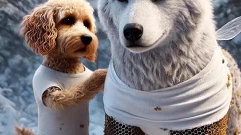 Tiny Dog Saves Giant Wolf From Freezing To Death