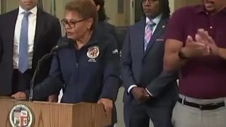Karen Bass says city employees cannot clean all the destruction in downtown Los Angeles