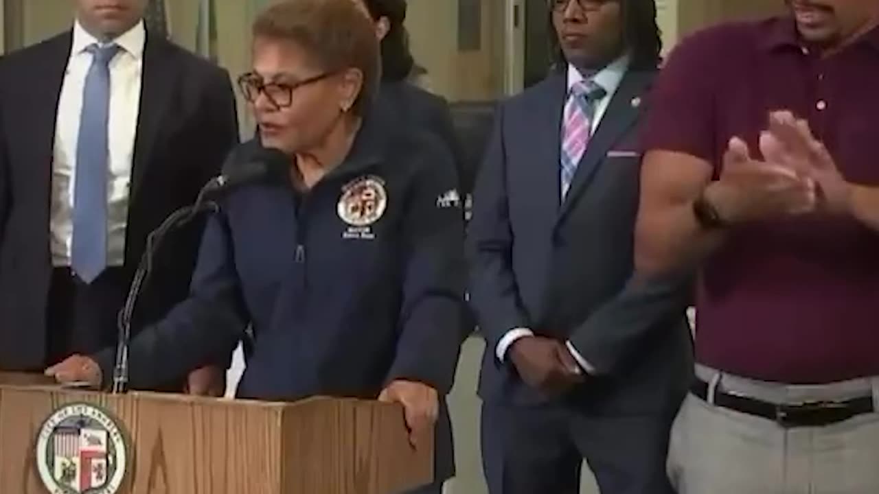 Karen Bass says city employees cannot clean all the destruction in downtown Los Angeles