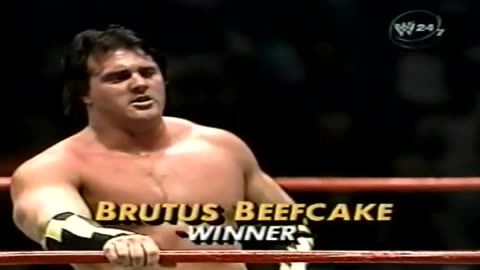 MEADOWLANDS NEW JERSEY 12 10 1984-BRUTUS BEEFCAKE interview & match VS SALVATORE BELLOMO