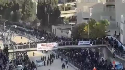 Prayer rally of the ultra orthodox community in Jerusalem
