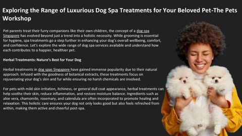 Exploring the Range of Luxurious Dog Spa Treatments for Your Beloved Pet-The Pets Workshop