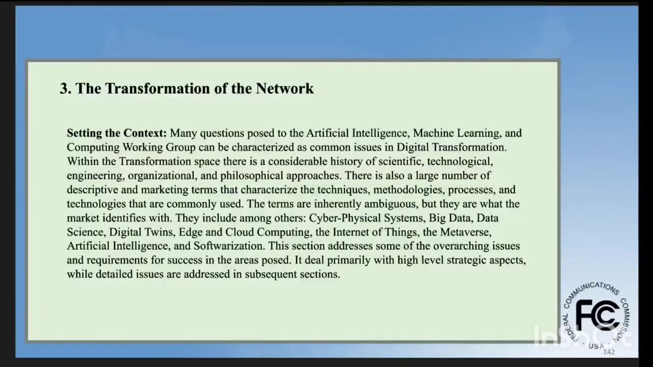 FCC Technological Advisory Council Cyber(phy)sical Systems Artificial Intelligence & Machine Learning In 5G as 6G Aug. 2025