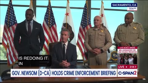 California Governor Newsom Holds News Conference on Combating Crime