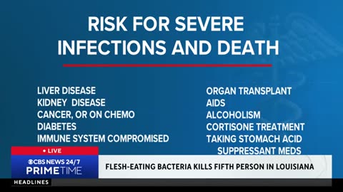 Flesh-eating bacteria kills fifth person this year in Louisiana