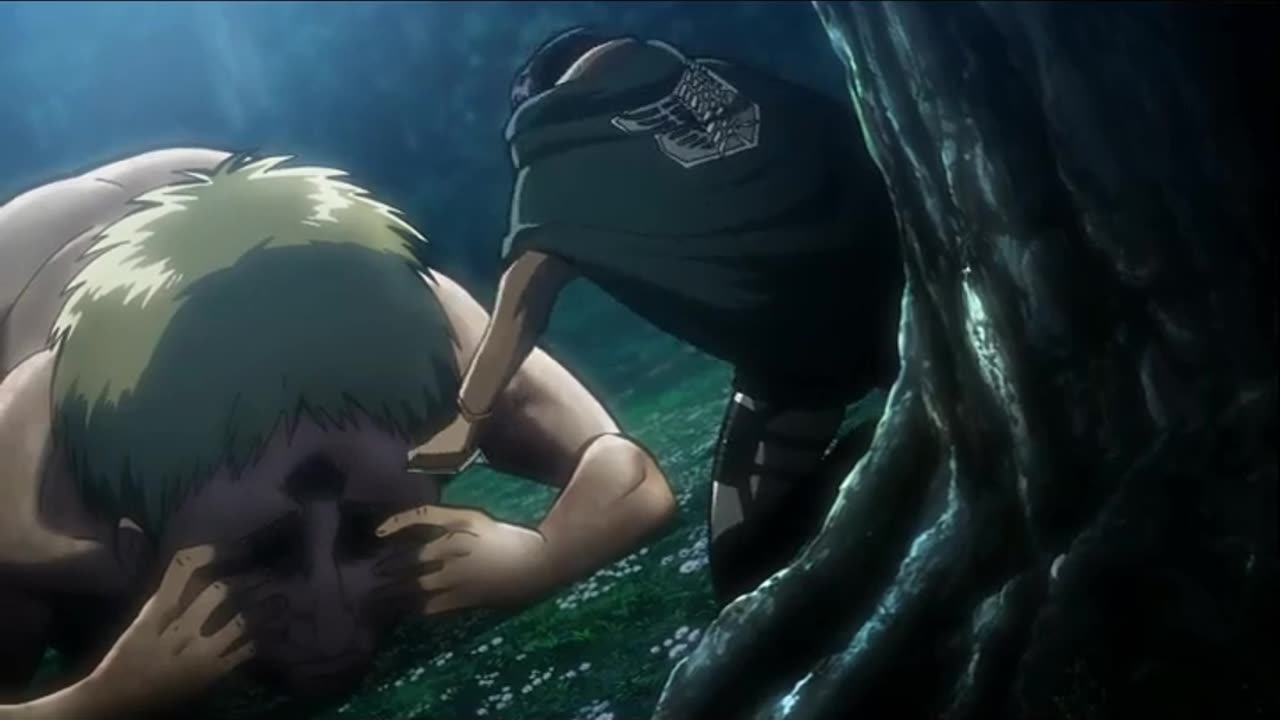 Ilsa Langnar Confronts a Titan - 'Why Do You Eat Us?' | Attack on Titan S1E1