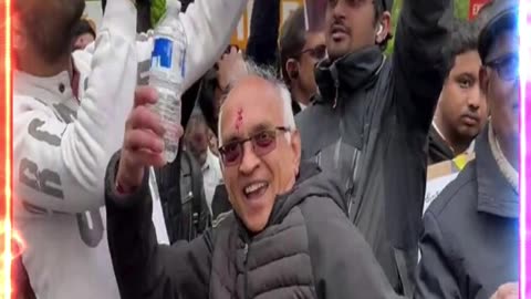 Indians Mock Pakistani Protesters with Water Bottles in London