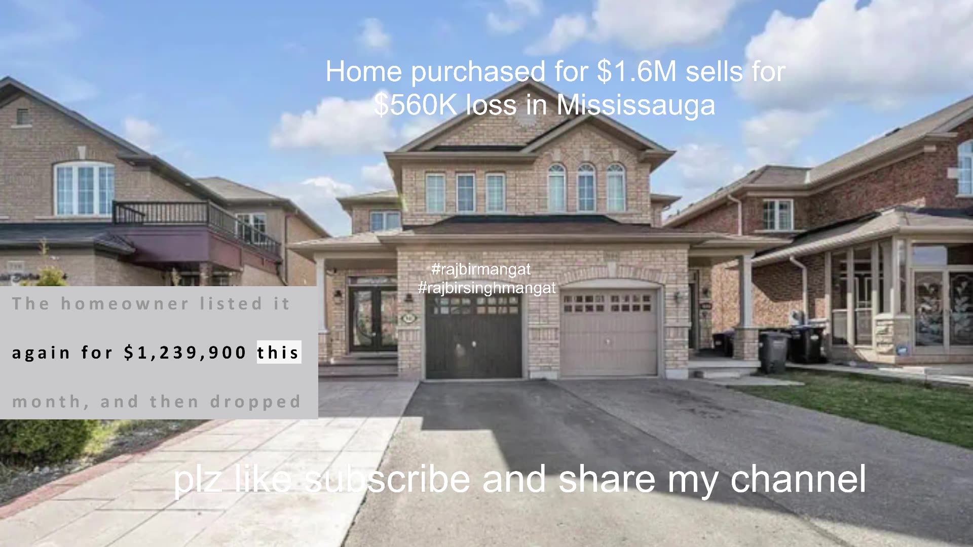 Home purchased for $1.6M sells for $560K loss in Mississauga