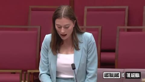 21-year-old Senator Charlotte Walker complains about Pauline Hanson’s motion to scrap net-zero
