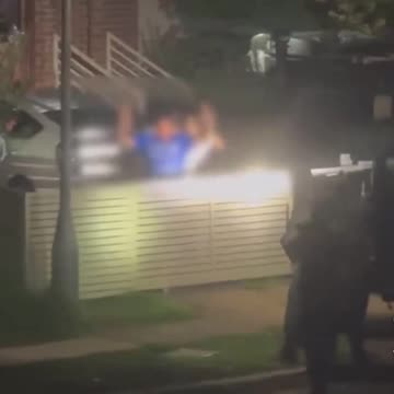 Australian police entering the home of the Bondi Beach terrorist