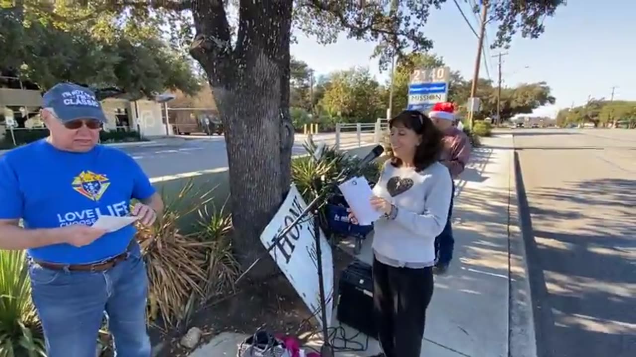 Christmas caroling for peace in the womb of all mothers