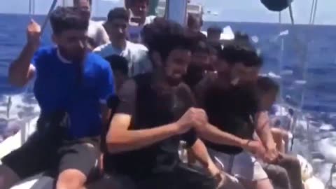 Just some more pedos and yt wmn kllers ripping up their documents as they enter Europe