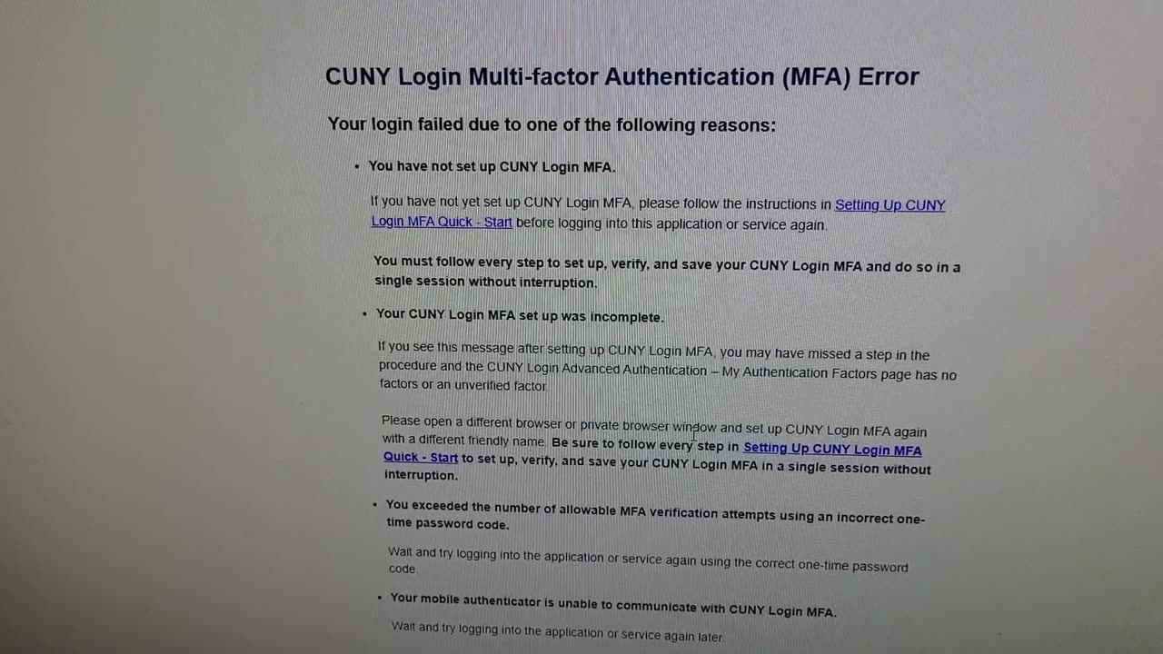 CUNY's Login MFA is newfangled nonsense