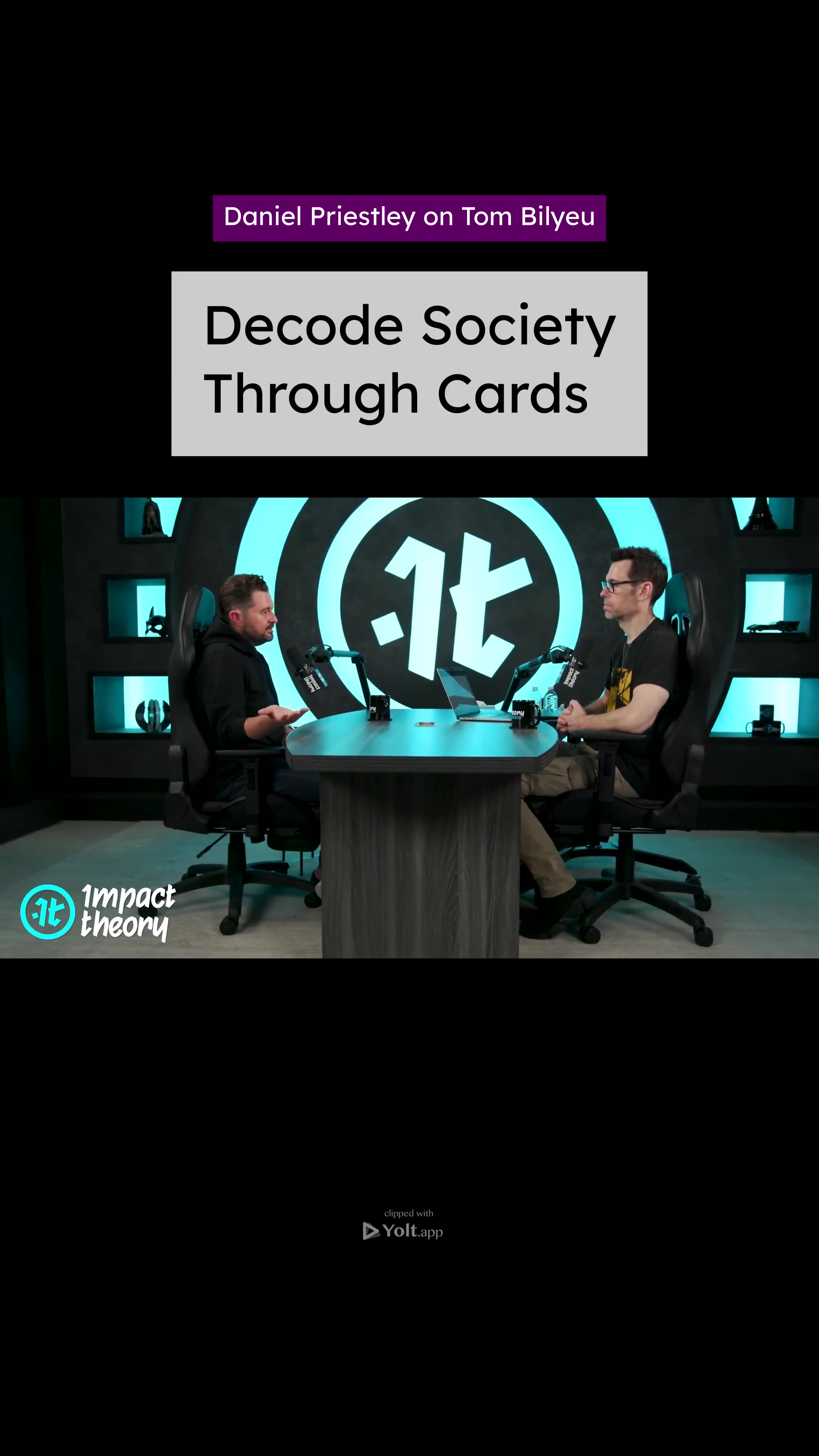 Decode Society Through Cards - Daniel Priestley on Tom Bilyeu #fourenergies #deckofcards #tarot