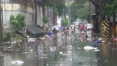 Enhanced monsoon rains trigger flooding across the Philippines