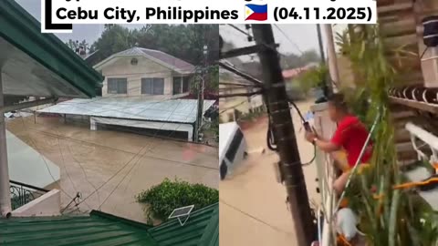 Devastating flooding caused by Typhoon Tino in Bacayan, Cebu City, Philippines 🇵🇭 (04.11.2025)