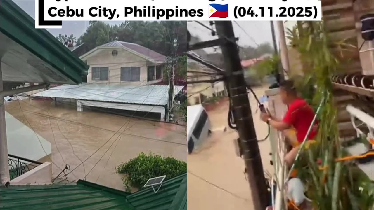 Devastating flooding caused by Typhoon Tino in Bacayan, Cebu City, Philippines 🇵🇭 (04.11.2025)