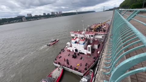 Freak raw sewage boat explosion on Hudson River kills city worker