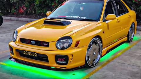 First win! 🏆🥳 Subaru Impreza WRX (G2) Wagon - Custom LED Bonnet / Hood Holder Prop Showcase. 🚗💛