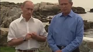 President Putin and President Bush meet at the Bush family estate in Maine, 2007
