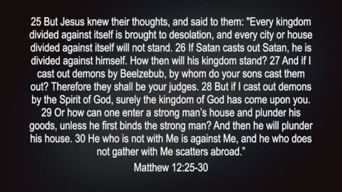 Matthew 12:25-30 PODCAST