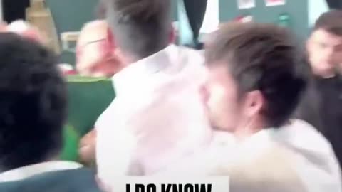 An Irish man stood up in outrage after seeing a Zionist try to raise the Israeli flag inside a hall