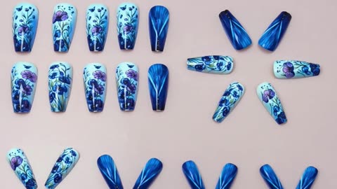 💅 Coffin Press-On Nails – Yellow Bee & Flower Design 🌼🐝