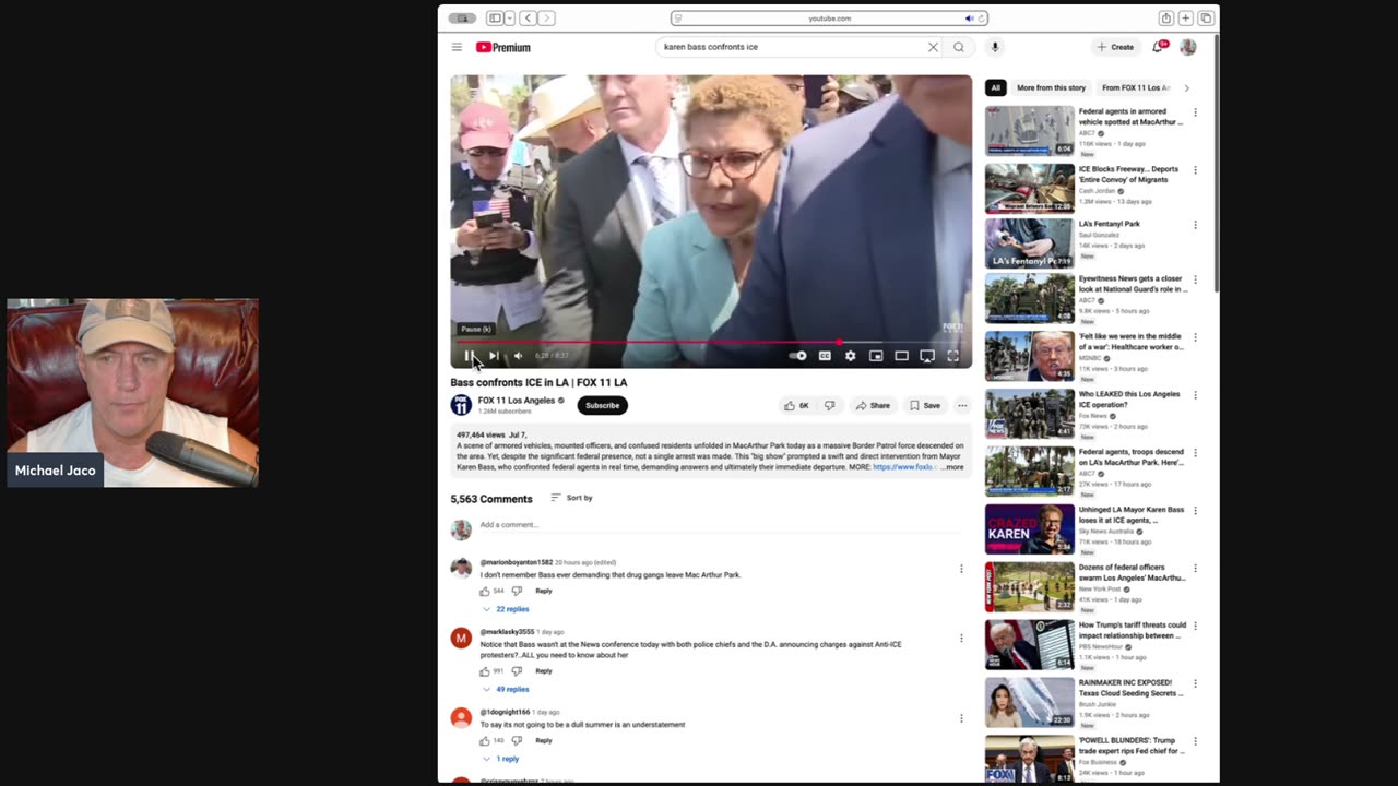 Will Mayor Bass of LA be arrested for impeding ICE arrests? .......