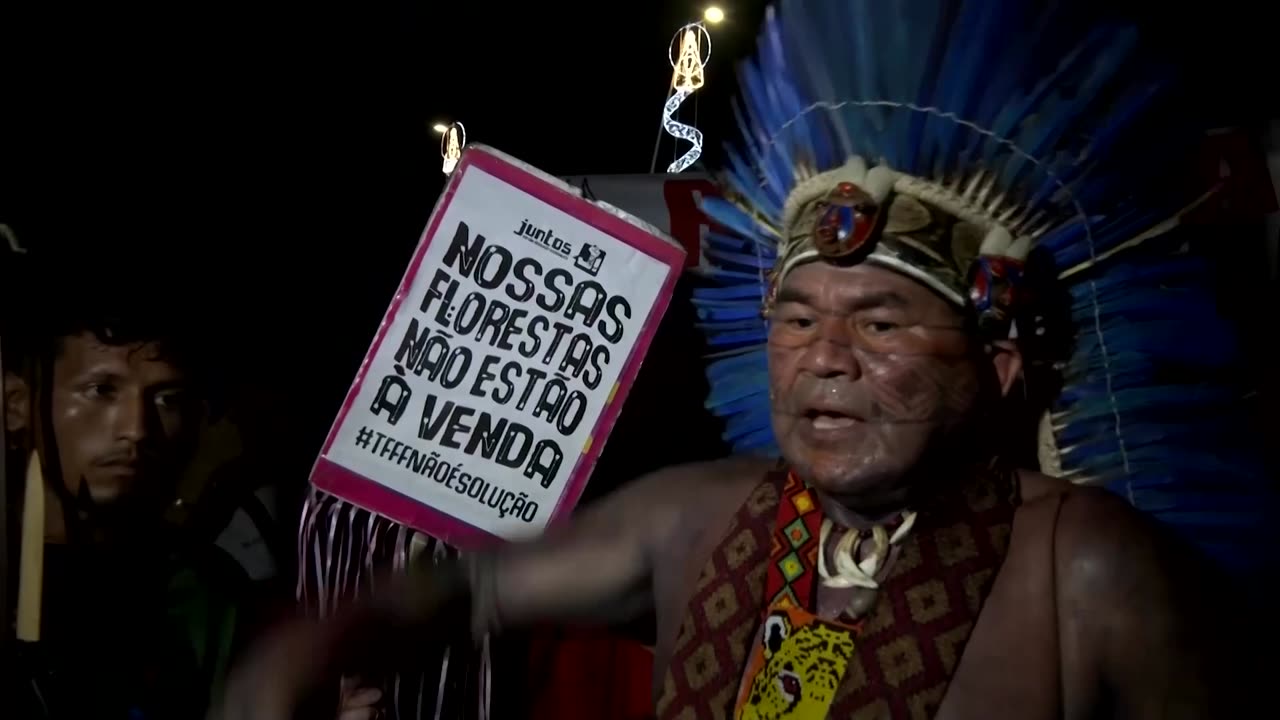Indigenous protesters force their way into COP30 climate summit