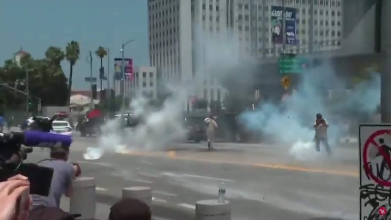 Law enforcement fires munitions on protesters as they begin a 3rd day of riots