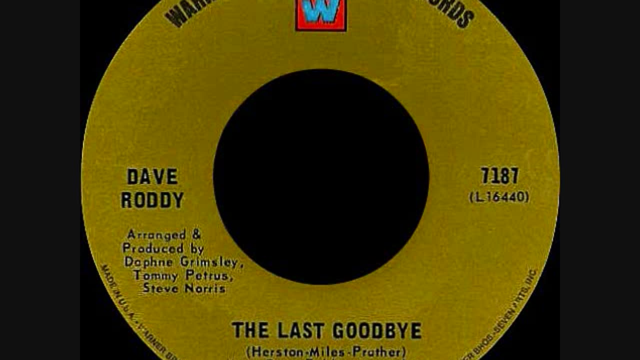 Dave Roddy - The Last Goodbye (1968).