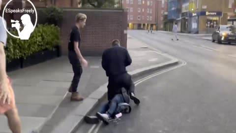Migrant Tries To Steal Backpack From Smaller Guy
