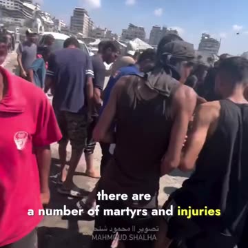 Israeli occupation warplanes bombed a gathering of civilians at Gaza’s port